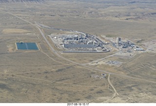 aerial - south Wyoming - power plant