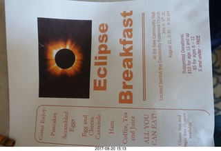 Thermopolis El Rancho Motel - eclipse friends - eclipse breakfast menu