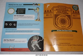 Junior Ranger Eclipse Explorer booklet