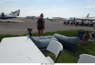 48 9sm. Riverton Airport - inflatable eclipse-watching chairs-beds