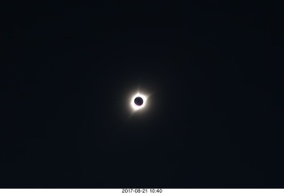 64 9sm. Riverton Airport total solar eclipse