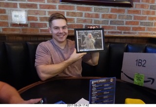 Nathan Sills and his award