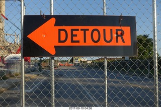 Northeast Philadelphia - Roosevelt Boulevard - old Nabisco / Kraft factory being torn down - DETOUR