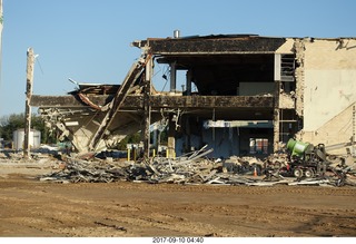 Northeast Philadelphia - Roosevelt Boulevard - old Nabisco / Kraft factory being torn down - DANGER - CONSTRUCTION AREA - KEEP OUT