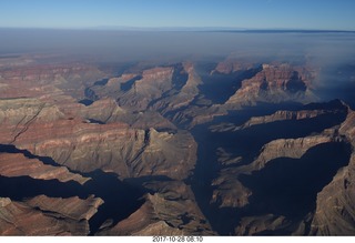 1886 9uu. aerial - Grand Canyon with fires on the north rim