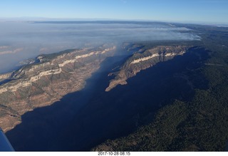 1893 9uu. aerial - Grand Canyon with fires on the north rim