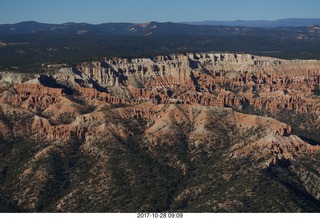 aerial - Bryce Canyon in the distance