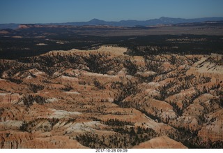 aerial - Bryce Canyon in the distance