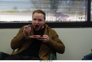 Happy Birthday Adam - Josh eating cake