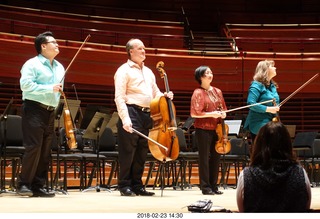 Philadelphia Orchestra musicians playing Bartok string quartet