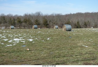 Cherry Valley Road and Province Line Road - Bedens Brook run  - hay bales