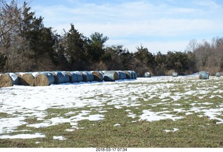 Cherry Valley Road and Province Line Road - Bedens Brook run  - hay bales