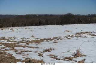 Cherry Valley Road and Province Line Road - Bedens Brook run  - snowy field