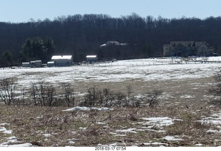 Cherry Valley Road and Province Line Road - Bedens Brook run  - snowy field