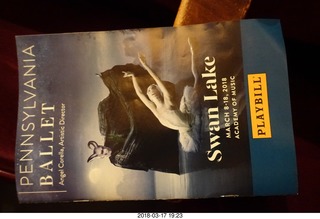 Academy of Music - Swan Lake ballet - program