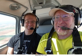 612 a00. David Martin and Adam flying in N8377W