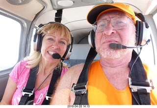 614 a00. Kim Tarnowski and Adam flying in N8377W