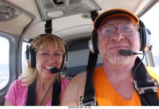 615 a00. Kim Tarnowski and Adam flying in N8377W