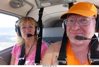 616 a00. Kim Tarnowski and Adam flying in N8377W