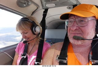 David Marcus flying N8377W with Deborah and Adam