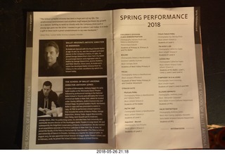 Ballet Arizona school performance - program