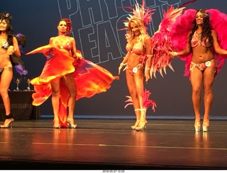 Mesa - International Physique League (IPL) show - prejudging . Ciarenna (Barbie) Lopez (6) . Shelly Roeder (11) . Christena Carvalho (17) .