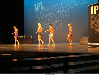 Mesa - International Physique League (IPL) show - prejudging . Ernesto (Tito) Lopez (42) . Rodney Davis (54) . Roberto Segovia (57) . Luis Briseno (74) .