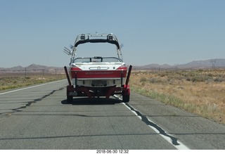 drive from scottsdale to gateway canyon - following a big boat