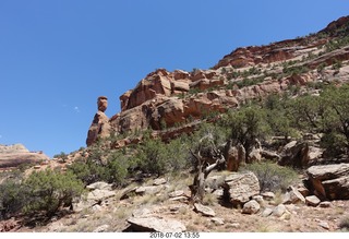 Colorado National Monument + Karen taking a picture of a squirril