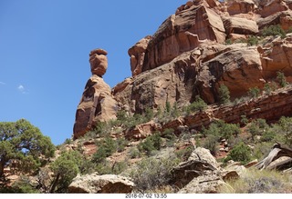 Colorado National Monument + Shaun and Karen taking a picture of a squirril