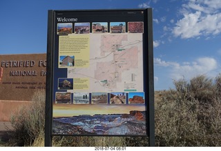 driving from gallup to petrified forest - signs for Indian City souvenir stands