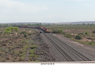 51 a03. Petrified Forest National Park - railroad tracks + train