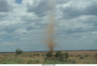 drive from petrified forest to payson + dust devil