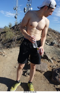 Camelback Cholla Trail hike NH2T - RickyBobby + Zyrian posing