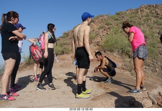 54 a04. NH2T hike - Camelback Cholla - Kelen, Ricky Bobby, Zee, ...