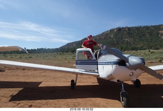 1837 a04. Adam and N8377W at Mystic Bluffs fly-in