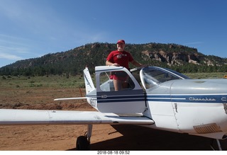 1839 a04. Adam and N8377W at Mystic Bluffs fly-in