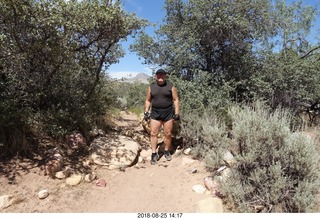 3165 a04. Las Vegas - Red Rock Canyon - thirteen mile drive - Pine Creek Canyon hike + Adam