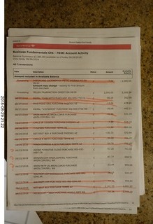 business bank account records