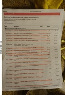 business bank account records