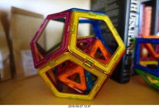 magnetic polygon toy figures in office