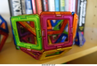 magnetic polygon toy figures in office