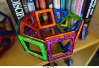 magnetic polygon toy figures in office