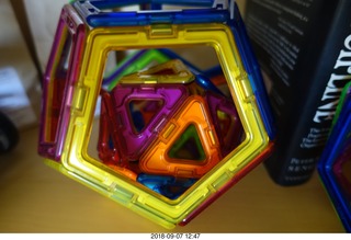 magnetic polygon toy figures in office