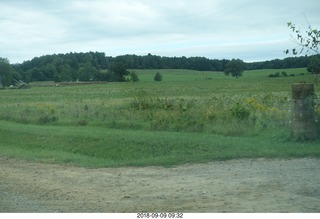 driving to Hillsdale - dirt road and farms