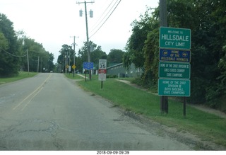 driving to Hillsdale - dirt road and farms