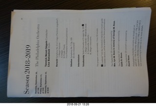 Philadelphia Orchestra program