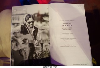 Scottsdale Arts - Al DiMeola - program