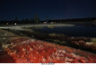 hotel lake by moonlight