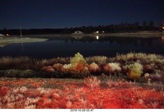 hotel lake by moonlight